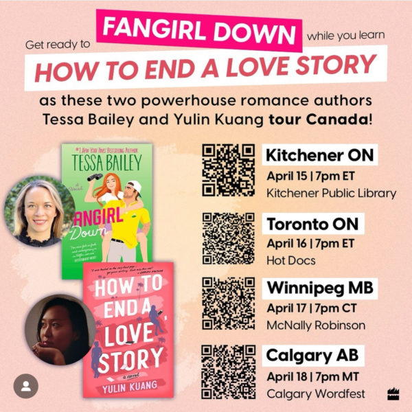 Yulin Kuang How to End a Love Story Tour Dates in Canada, including Kitchener, Toronto, Winnipeg and Calgary