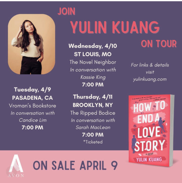Yulin Kuang How to End a Love Story US Tour Dates including Pasadena, St. Louis and Brooklyn.