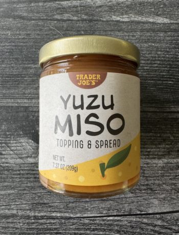 Trader Joe's Yuzu Miso in a clear jar.