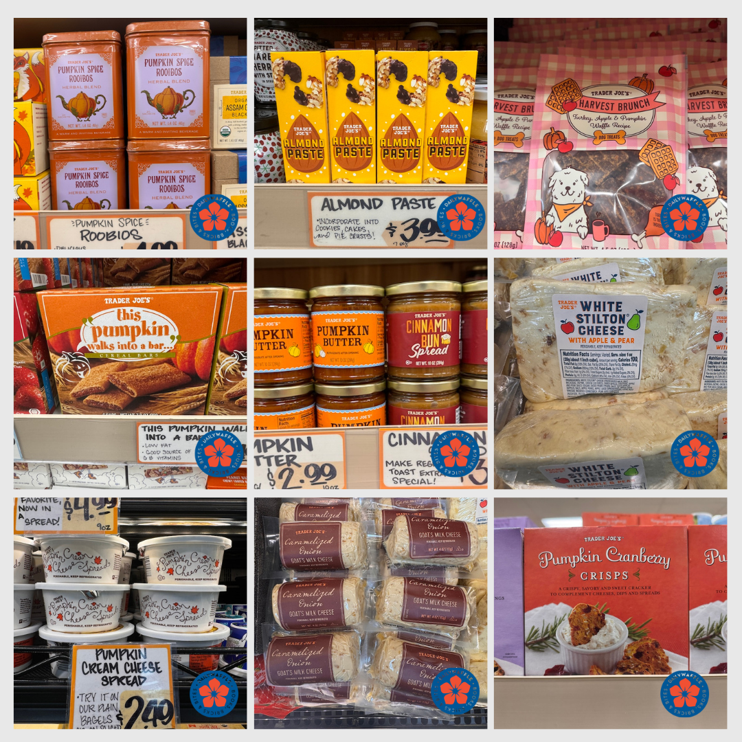 Trader Joe's Pumpkinpalooza Grid with 9 product photos.