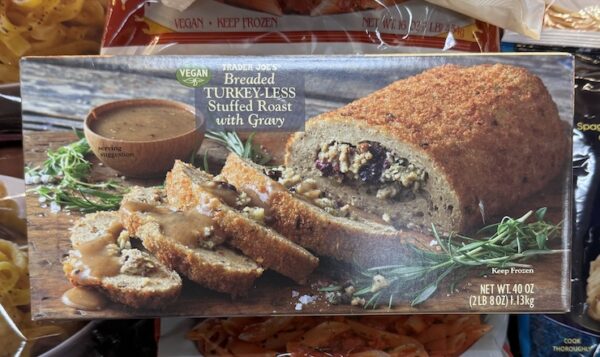 Trader Joe's Vegan Breaded Turkey-less Stuffed Roast with Gravy