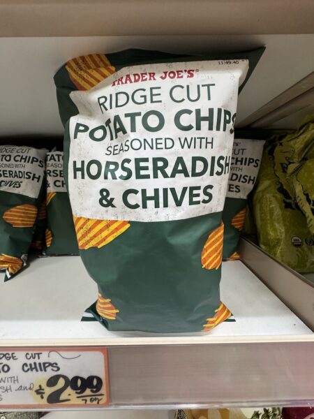 Trader Joe's Ridge Cut Potato Chips with Horseradish and Chives