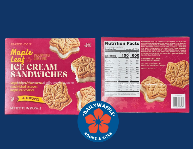 We Tried Trader Joe's Maple Leaf Ice Cream Sandwiches - DailyWaffle